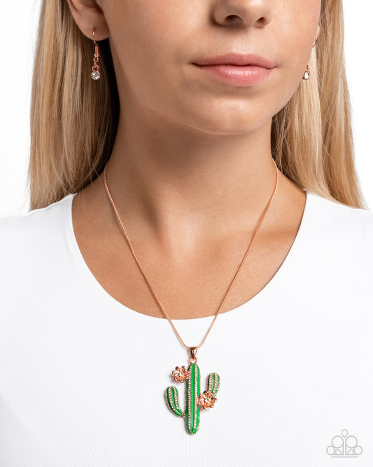 Carefree Cactus - Copper - Paparazzi Necklace Image