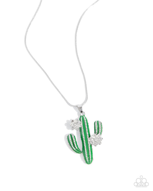 Carefree Cactus - Green - Paparazzi Necklace Image