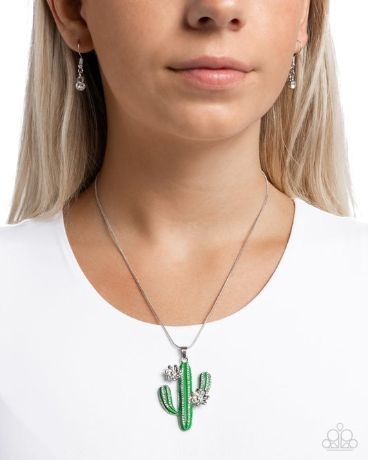 Carefree Cactus - Green - Paparazzi Necklace Image