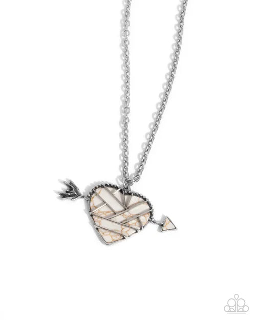 Emotional Edge - White - Paparazzi Necklace Image