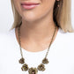 Blatant Botanicals - Brass - Paparazzi Necklace Image