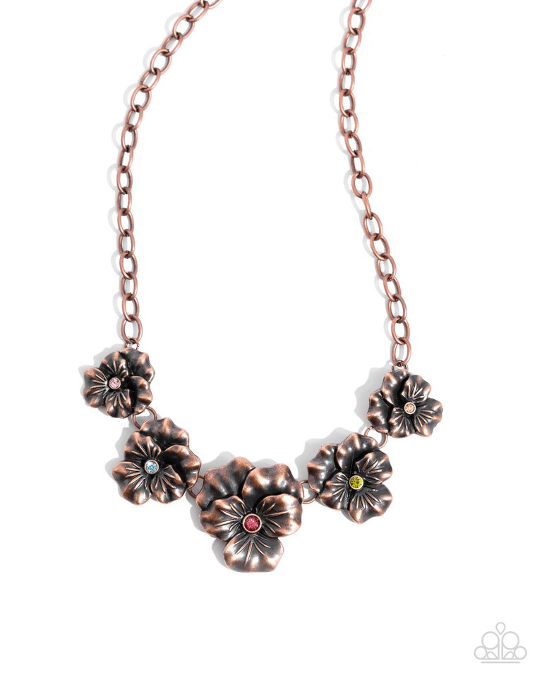 Blatant Botanicals - Copper - Paparazzi Necklace Image