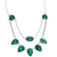 Confident Cascade - Green - Paparazzi Necklace Image