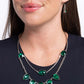 Confident Cascade - Green - Paparazzi Necklace Image