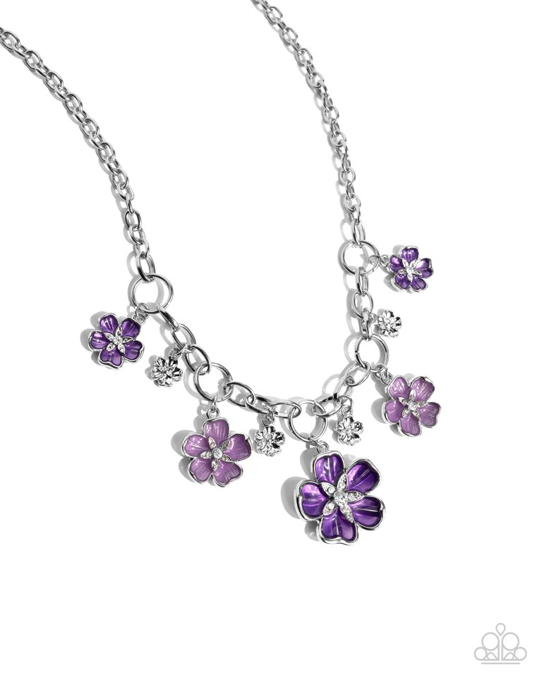 Secretive Sprig - Purple - Paparazzi Necklace Image