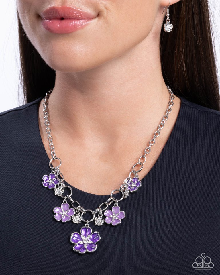 Secretive Sprig - Purple - Paparazzi Necklace Image