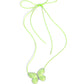 Fluttering Fervor - Green - Paparazzi Necklace Image