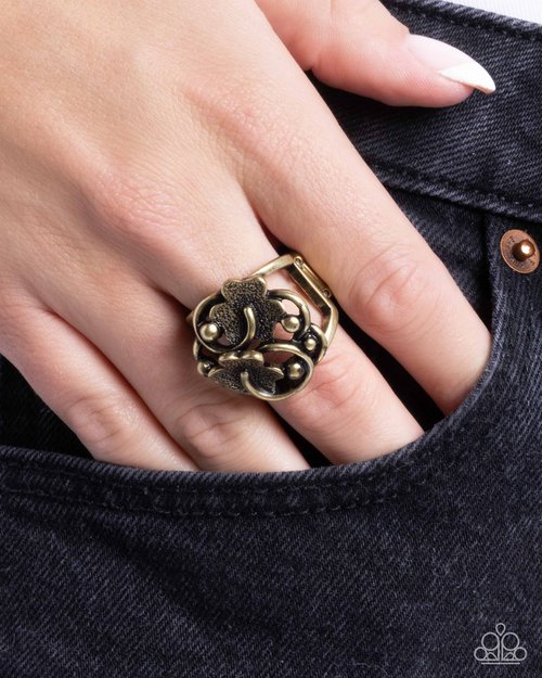 Distinctive Detailing - Brass - Paparazzi Ring Image