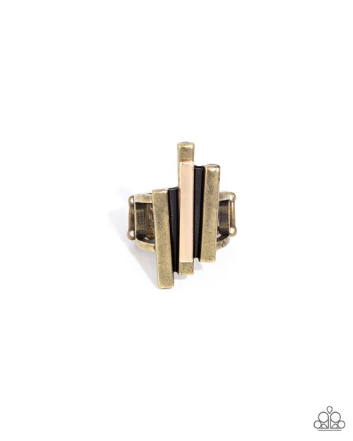 Linear Loot - Brass - Paparazzi Ring Image