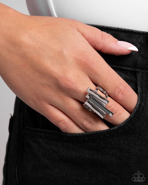 Linear Loot - Silver - Paparazzi Ring Image