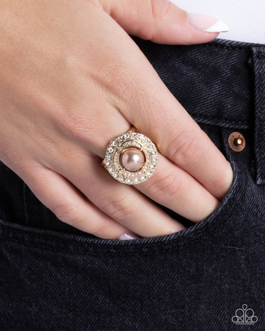 Sneaky Shimmer - Brown - Paparazzi Ring Image