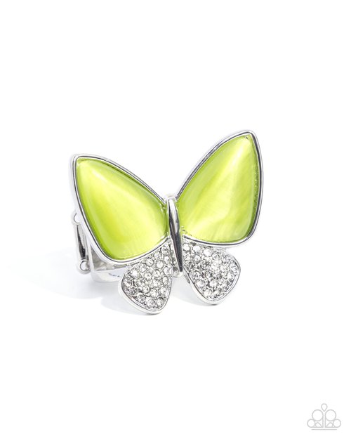 Fluttering Flex - Green - Paparazzi Ring Image