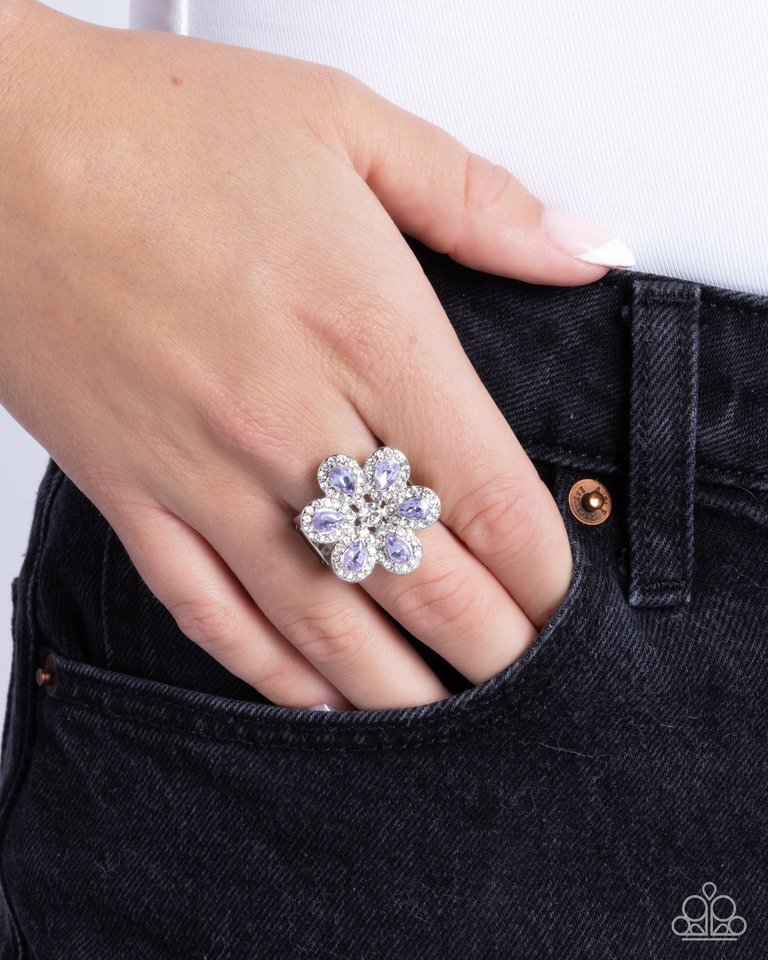 Petaled Promenade - Purple - Paparazzi Ring Image