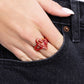 Hybrid Heart - Red - Paparazzi Ring Image