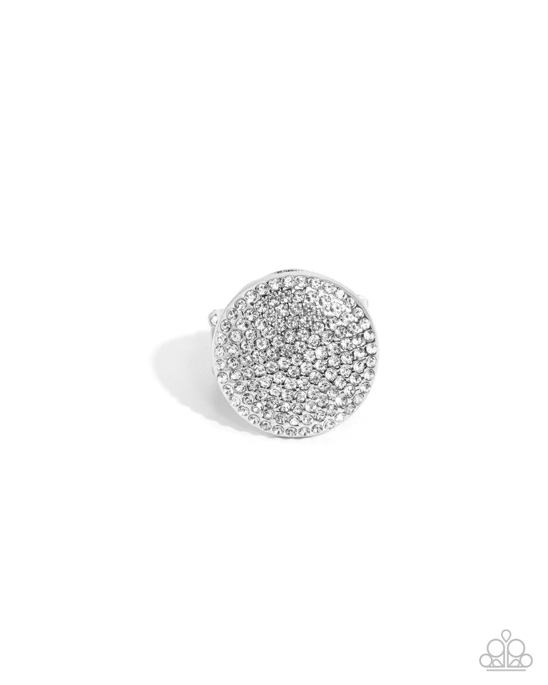 Studded Scout - White - Paparazzi Ring Image