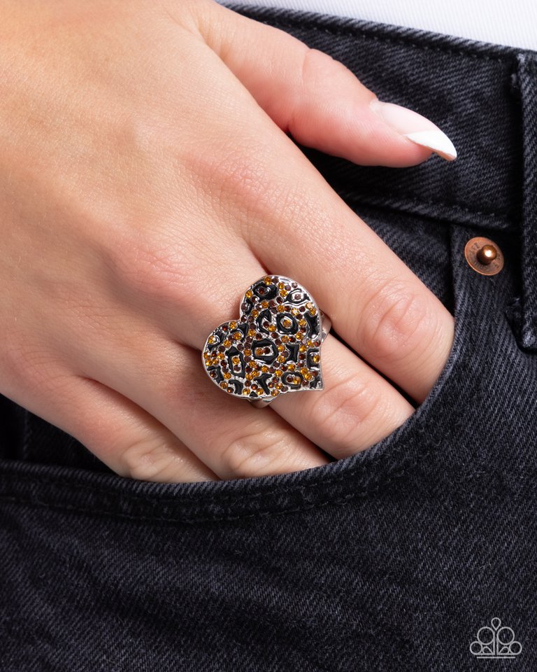 Cheetah Cameo - Brown - Paparazzi Ring Image