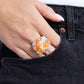 Corsage Celebration - Orange - Paparazzi Ring Image