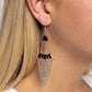 Fringe Fantasy - Black - Paparazzi Earring Image