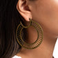 Set the Scene - Brass - Paparazzi Earring Image