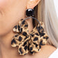 Charming Cheetah - Black - Paparazzi Earring Image
