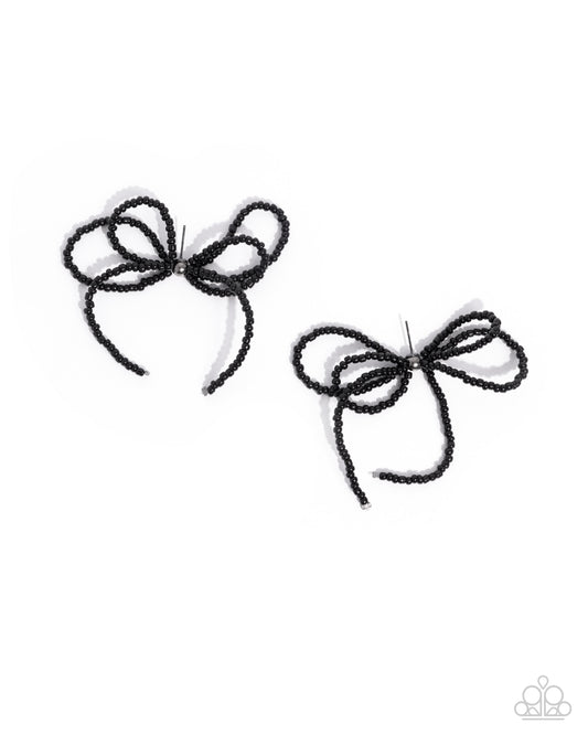 Paparazzi Earring ~ Sophisticated Sprinkle - Black