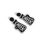 Cheer Captain - Black - Paparazzi Earring Image