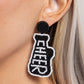 Cheer Captain - Black - Paparazzi Earring Image