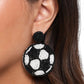 Grand Goalkeeper - Black - Paparazzi Earring Image
