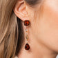 Cascading Class - Brown - Paparazzi Earring Image