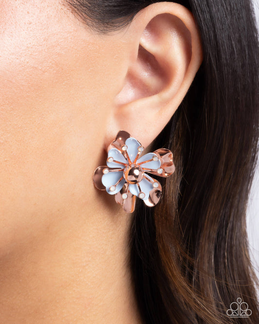 Pleasing Petals - Copper - Paparazzi Earring Image