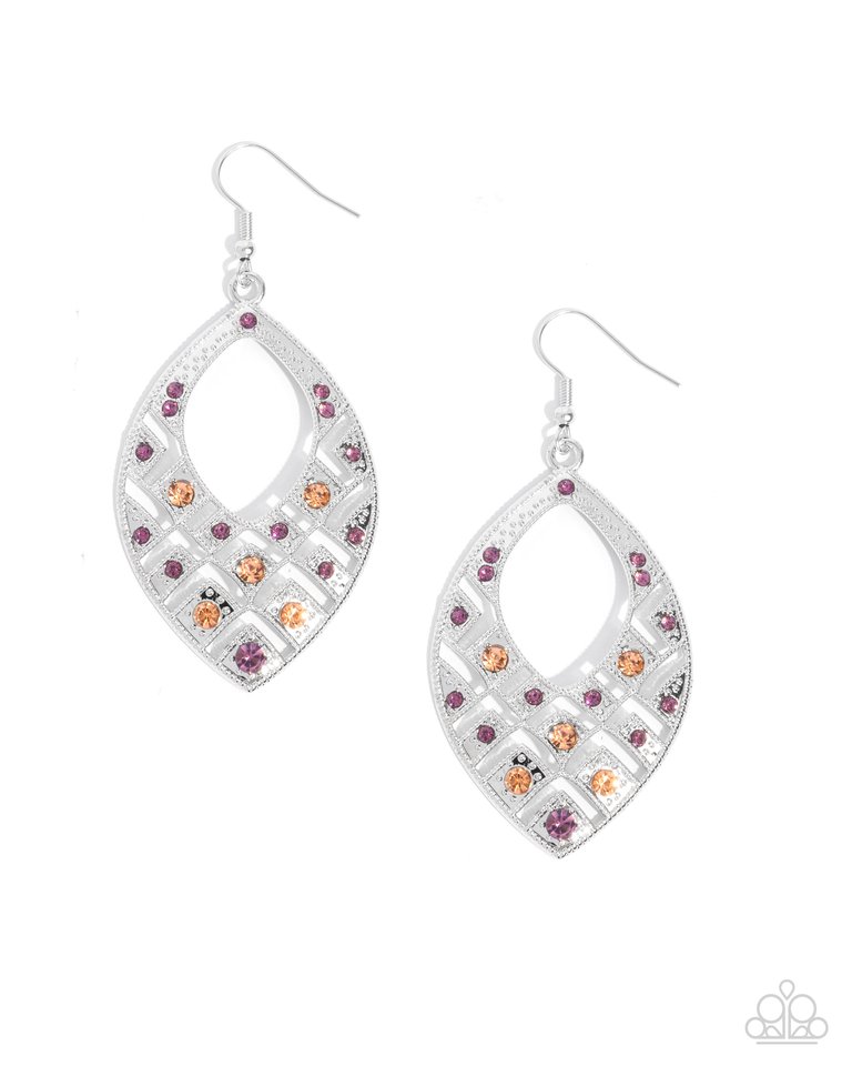 Glittery Gaze - Purple - Paparazzi Earring Image