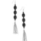 Fringe Fuel - Black - Paparazzi Earring Image