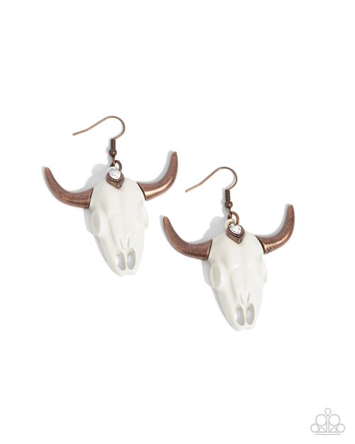 Southwestern Skull - Paparazzi Earring Image