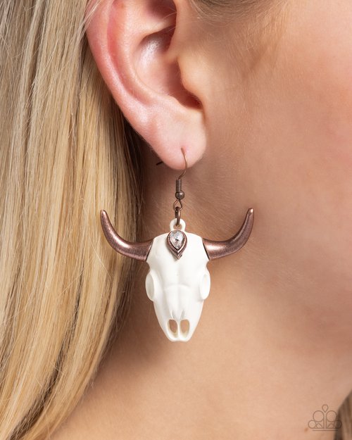 Southwestern Skull - Paparazzi Earring Image