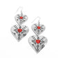 Rustic Repetition - Red - Paparazzi Earring Image