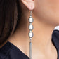 Fringe Fuel - White - Paparazzi Earring Image