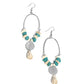 Suspended Santa Fe - White - Paparazzi Earring Image
