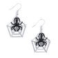 Spiderweb Statement - Black - Paparazzi Earring Image
