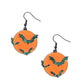 Vampire Bats - Orange - Paparazzi Earring Image