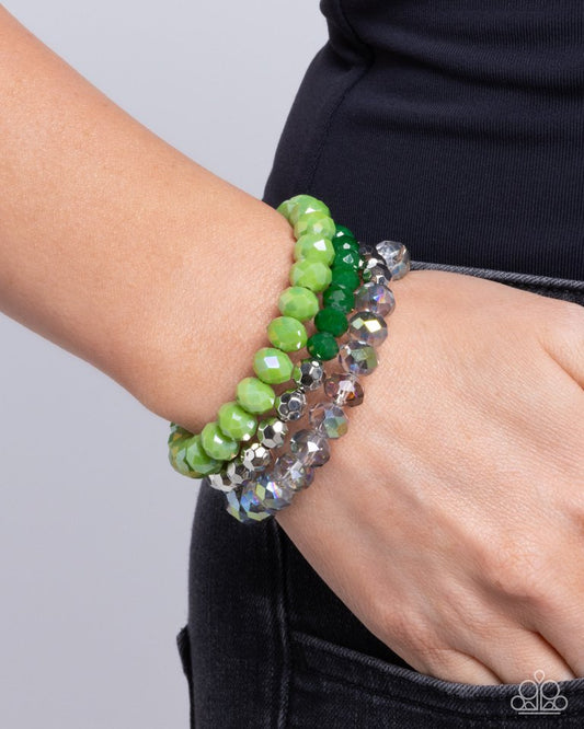 Memorable Makeover - Green - Paparazzi Bracelet Image