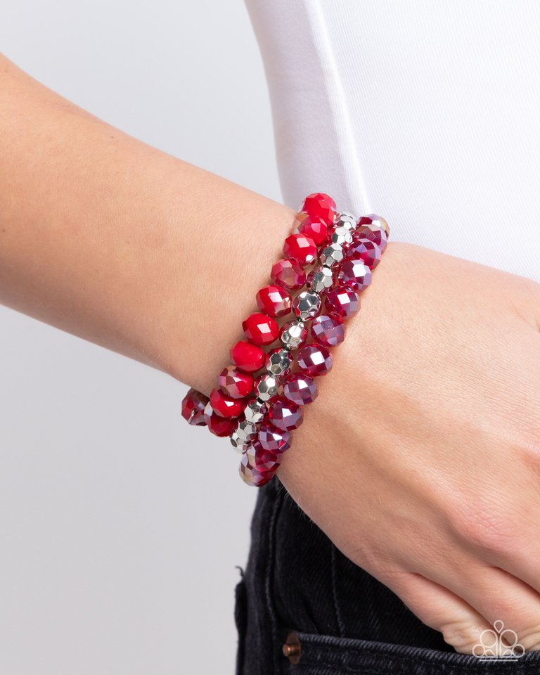 Memorable Makeover - Red - Paparazzi Bracelet Image