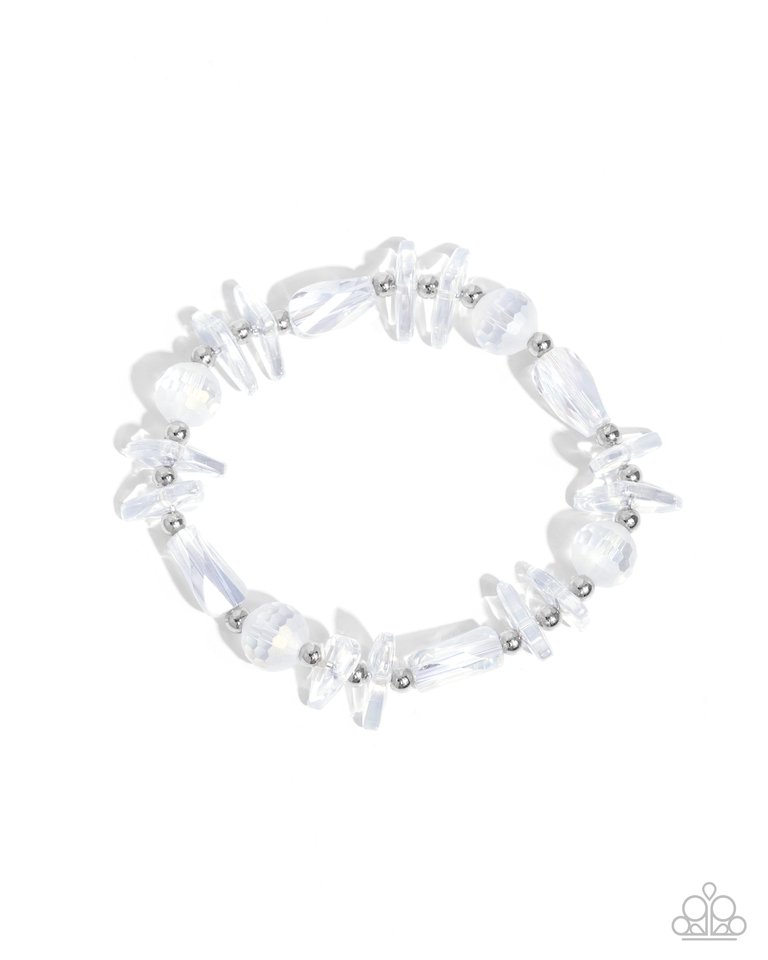 Reflective Ritardando - White - Paparazzi Bracelet Image