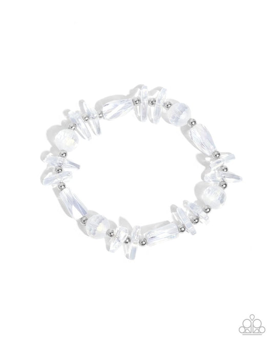 Reflective Ritardando - White - Paparazzi Bracelet Image