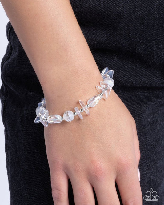 Reflective Ritardando - White - Paparazzi Bracelet Image