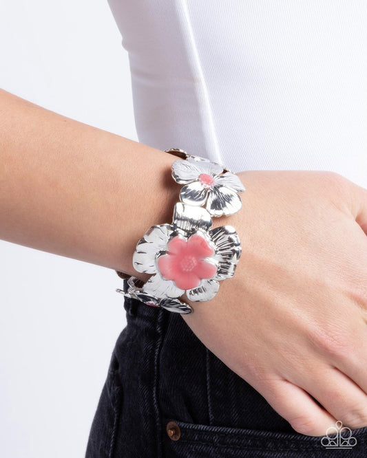 Floral Foundation - Pink - Paparazzi Bracelet Image