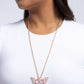 Showstopping Shuttle - Rose Gold - Paparazzi Necklace Image