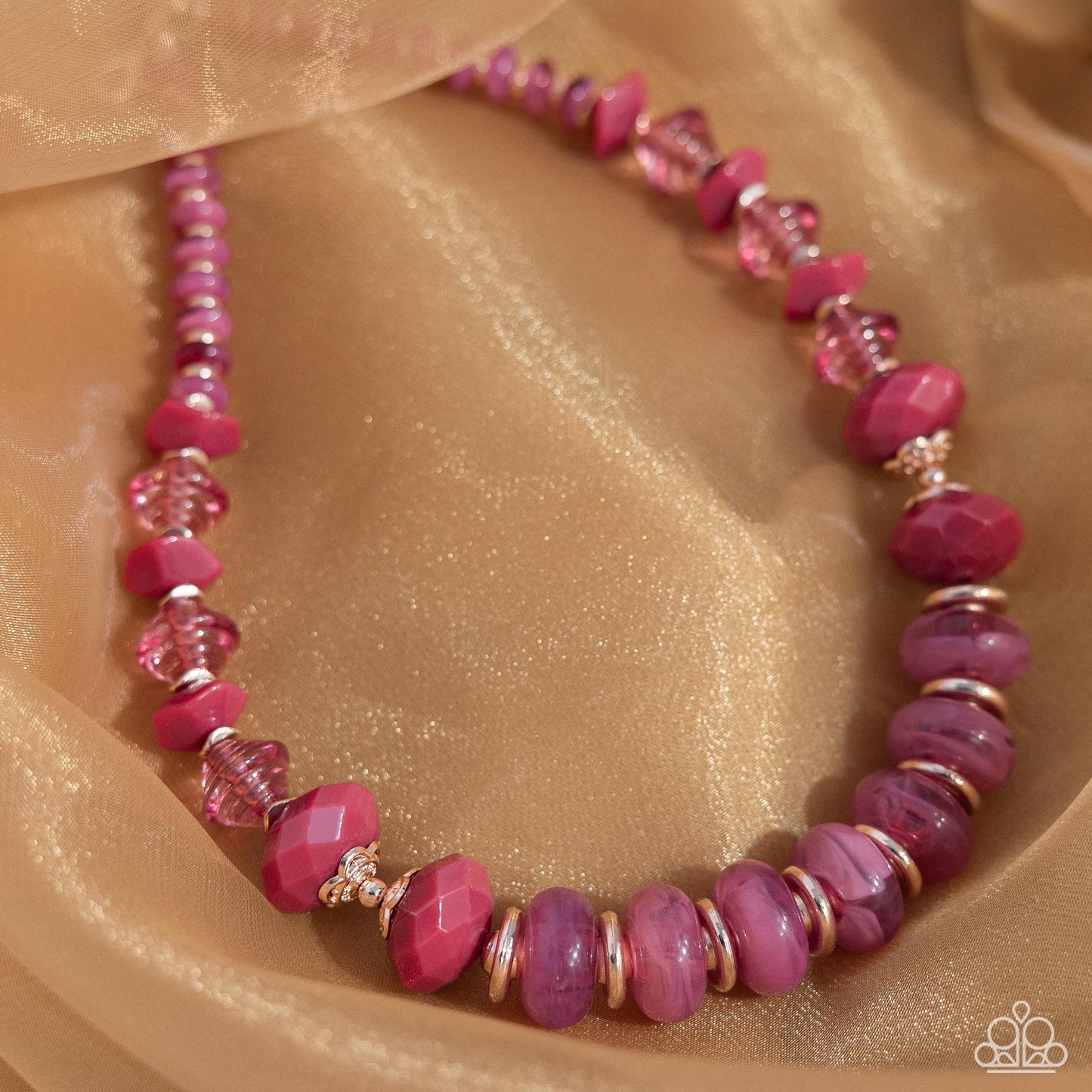 Paparazzi Necklace ~ Swift Shimmer - Pink