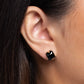 Squared Soprano - Black - Paparazzi Earring Image