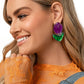 Tulip Triumph - Purple - Paparazzi Earring Image