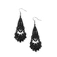 Opera Stage - Black - Paparazzi Earring Image